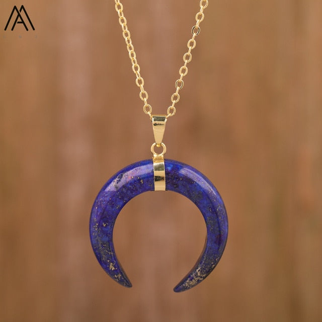 Moon Shaped Pendant Necklace