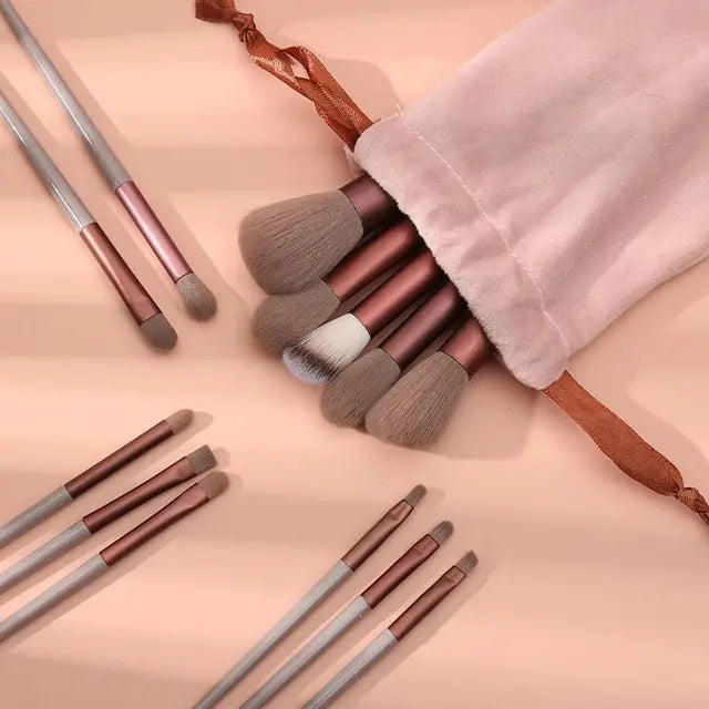 13 Piece Soft Fluffy Makeup Brushes Set
