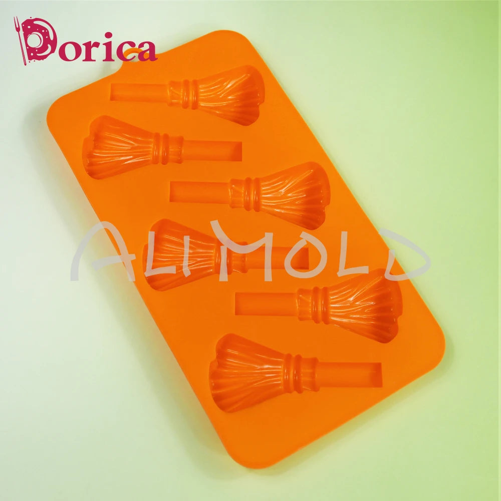 3D Broom Design DIY Halloween Fondant Candy Silicone Mold