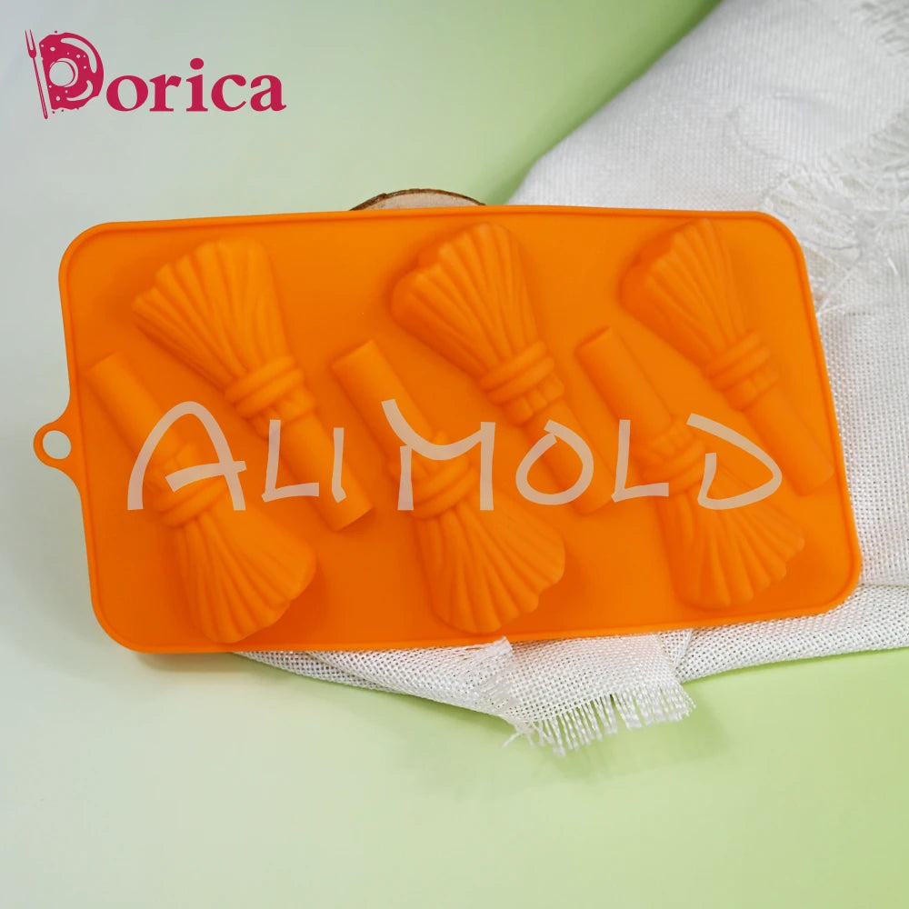 3D Broom Design DIY Halloween Fondant Candy Silicone Mold