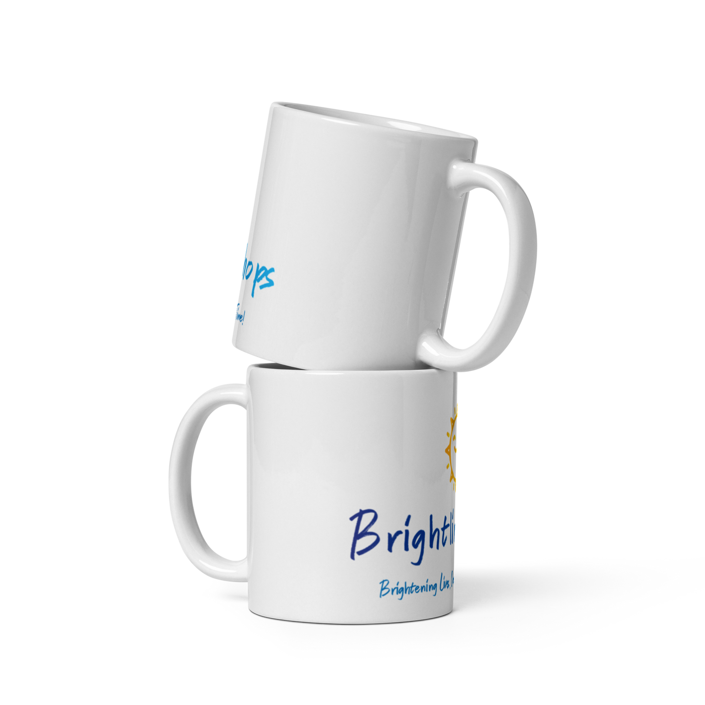 BrightLine Shops White glossy mug