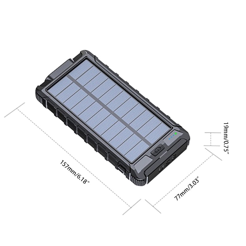 Portable Solar Fast Charging Power Bank 2000mAh