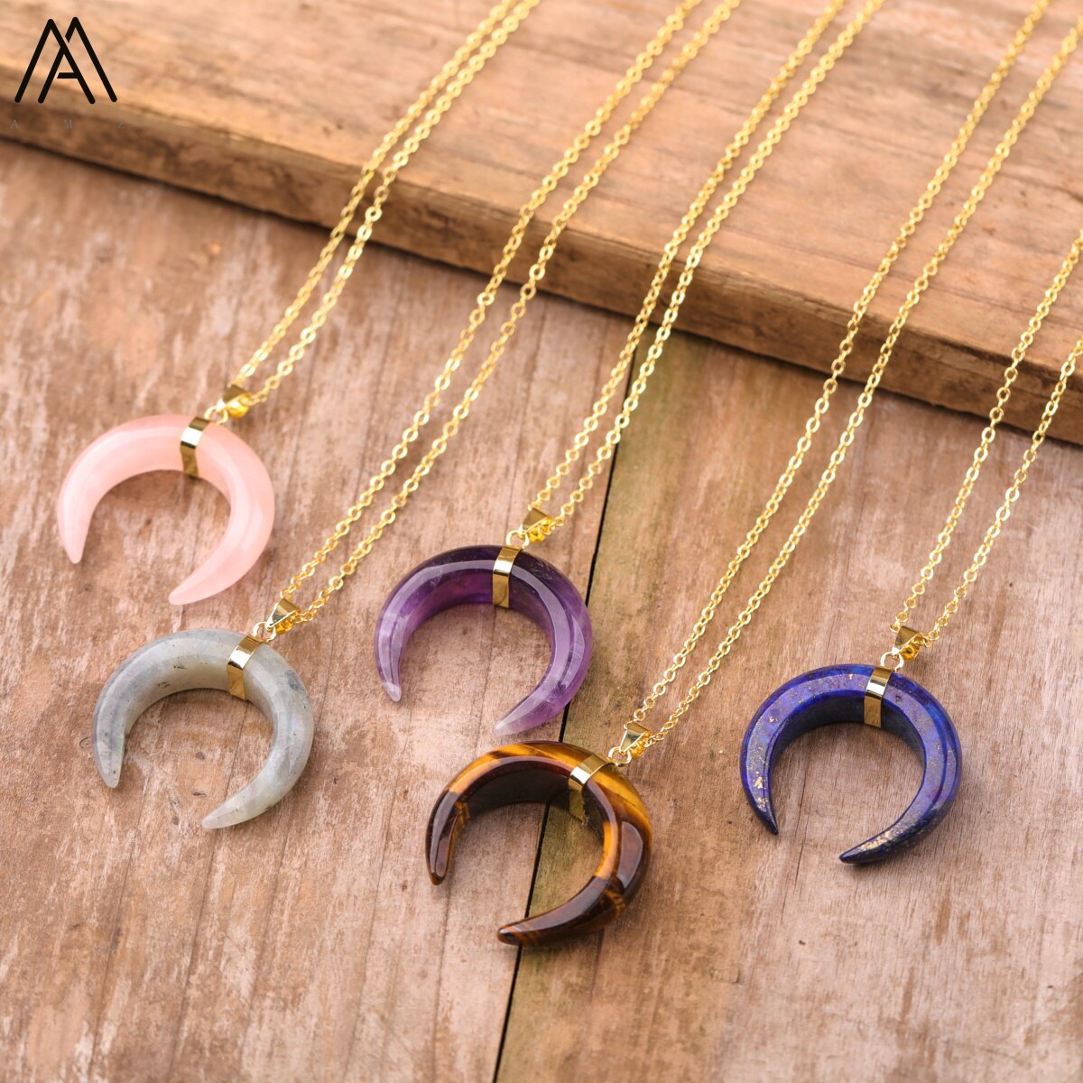 Moon Shaped Pendant Necklace