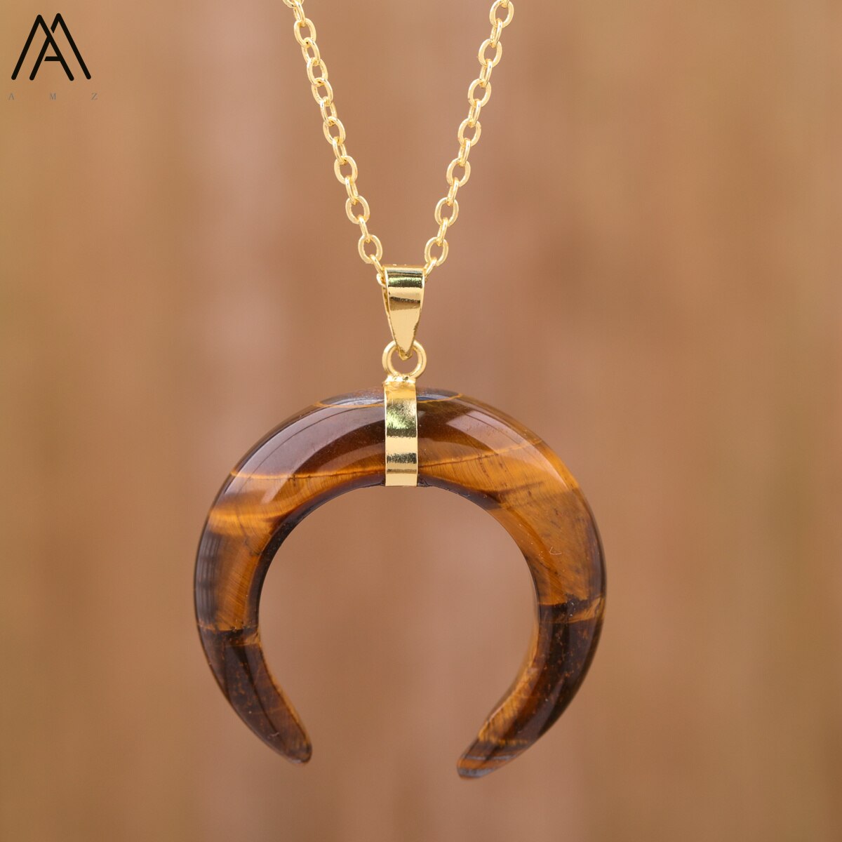 Moon Shaped Pendant Necklace
