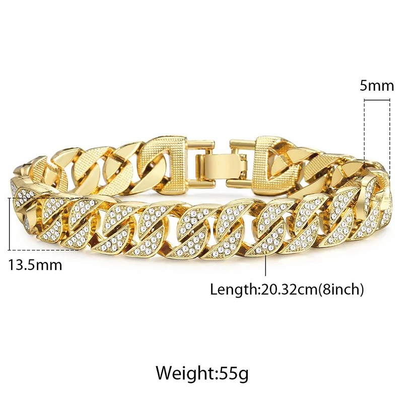 Miami Curb-Cuban Chain Bracelet For Men