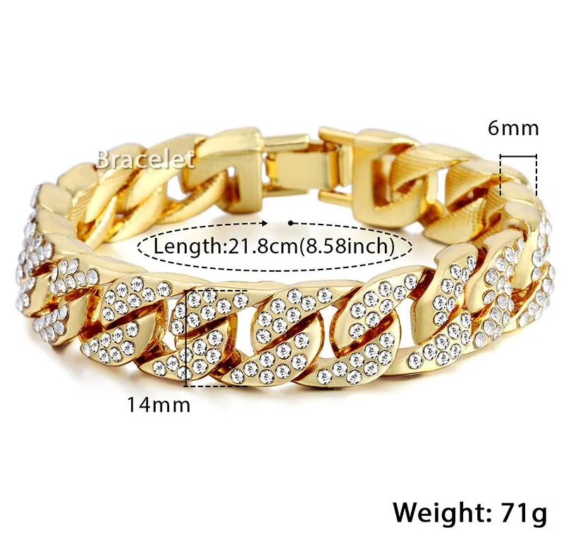 Miami Curb-Cuban Chain Bracelet For Men