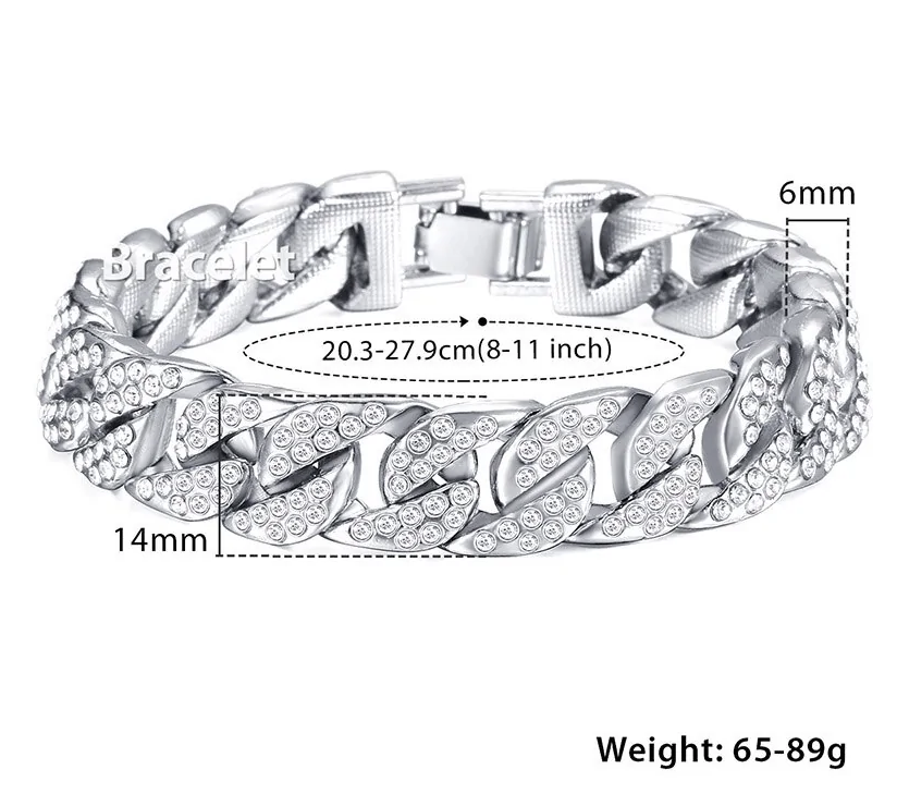 Miami Curb-Cuban Chain Bracelet For Men