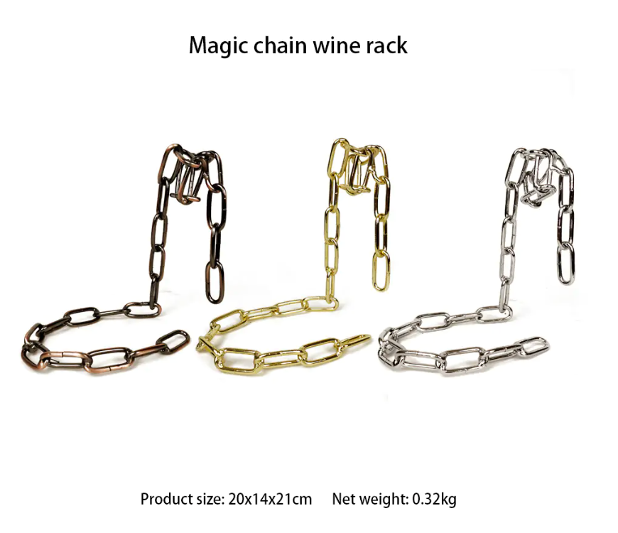 Iron Chain Wine-Bottle Holder
