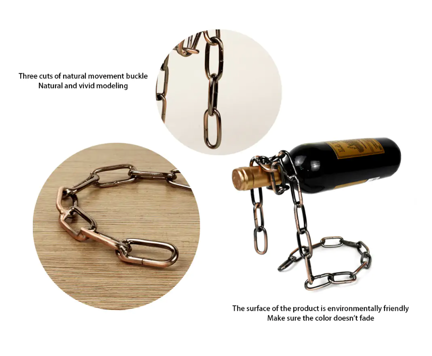 Iron Chain Wine-Bottle Holder