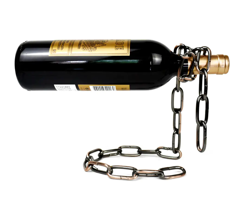 Iron Chain Wine-Bottle Holder