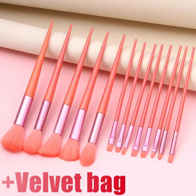 13 Piece Soft Fluffy Makeup Brushes Set