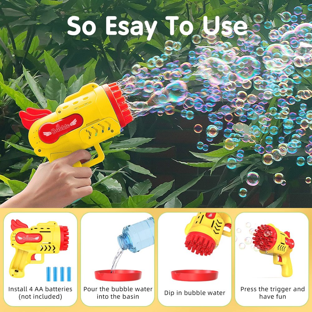 Electric Toy Gun Bubbles Blaster