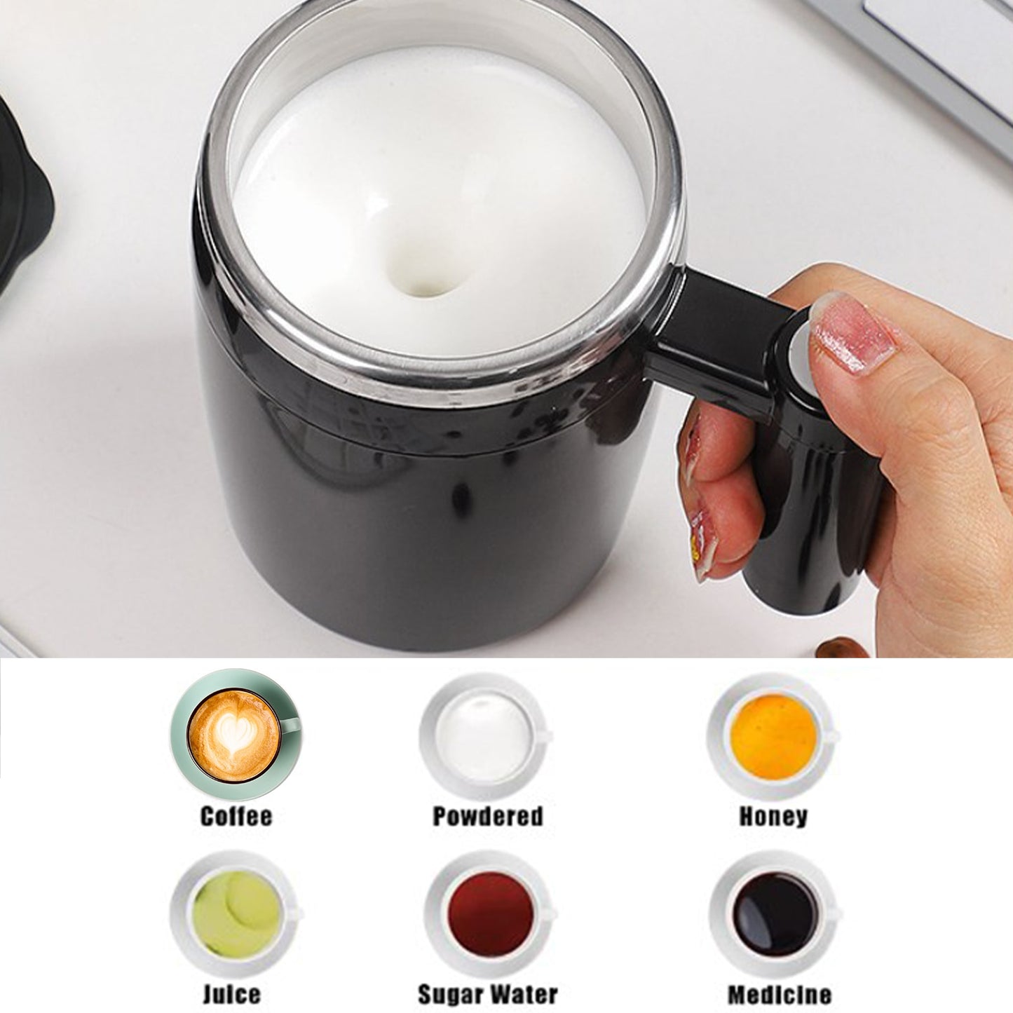 Automatic Quick Mixing Coffee Mug