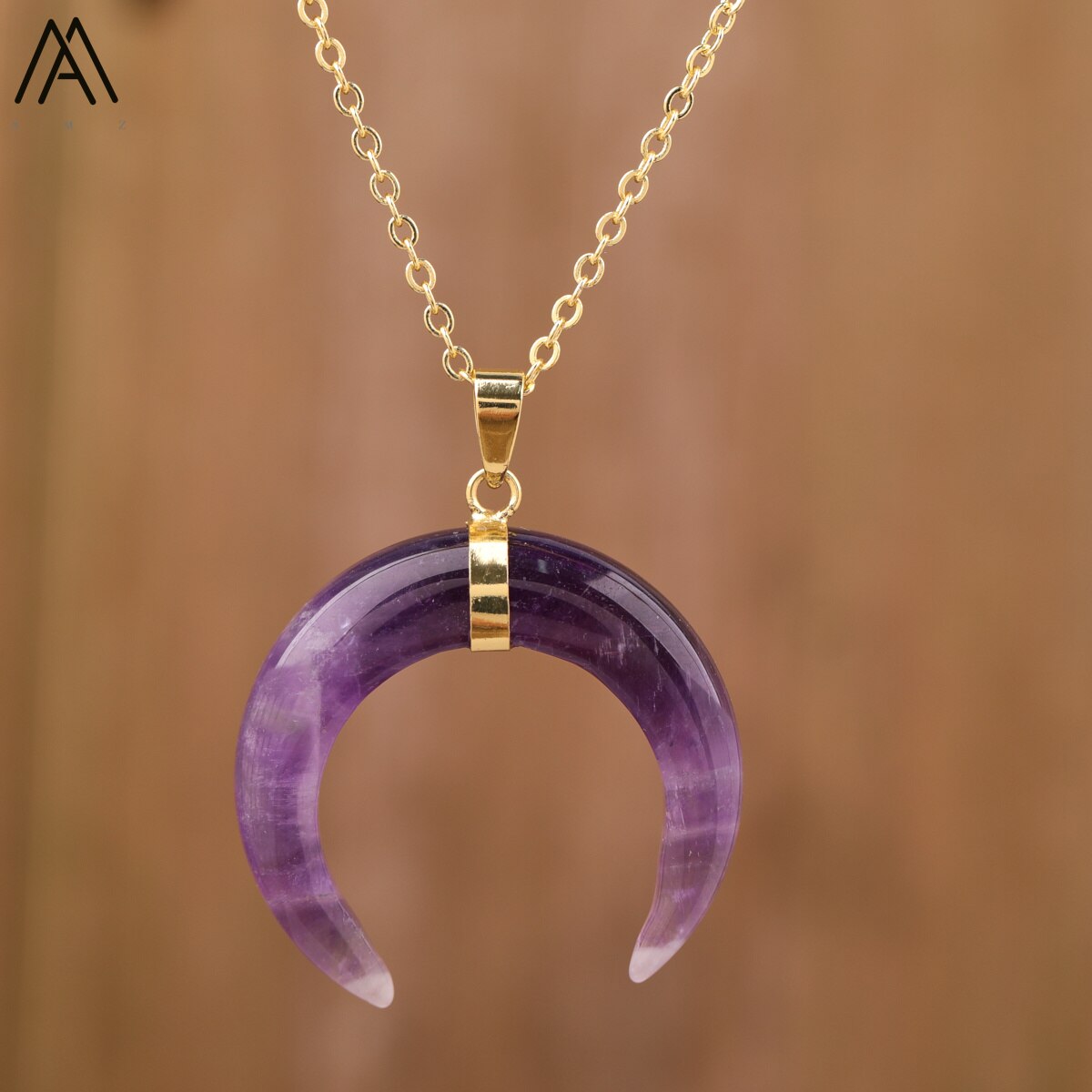 Moon Shaped Pendant Necklace