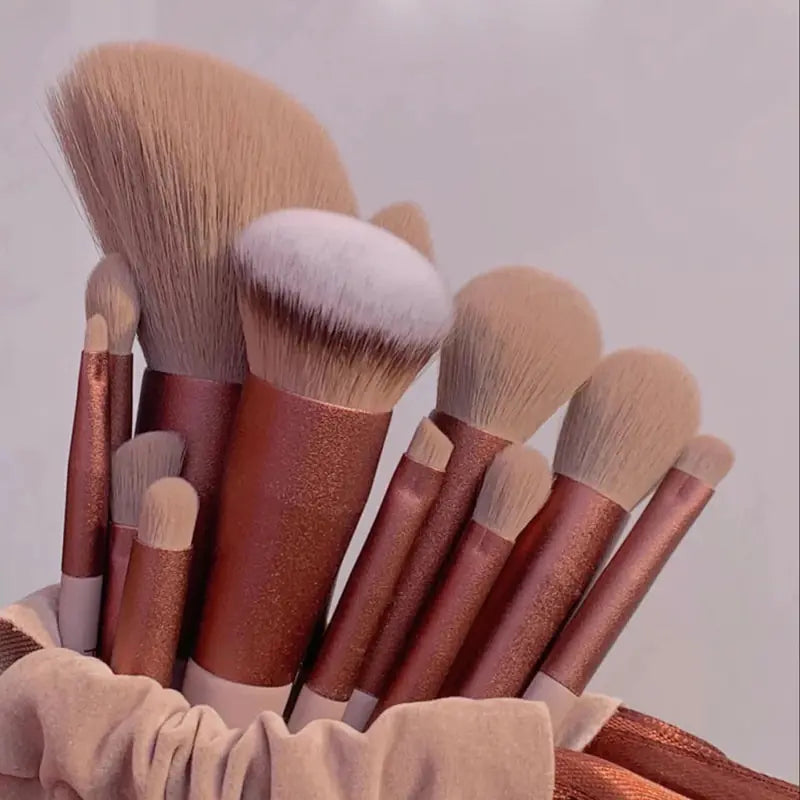 13 Piece Soft Fluffy Makeup Brushes Set