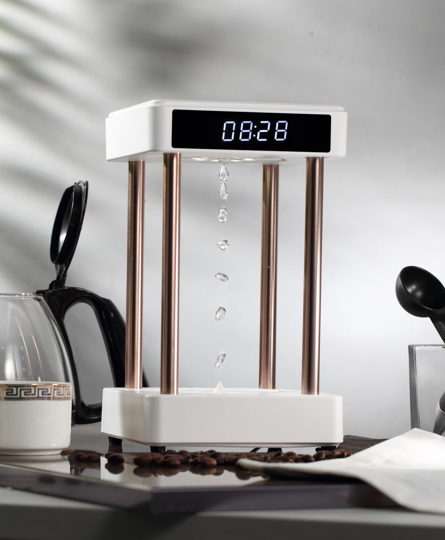 Anti-Gravity Levitating Water Drops Clock